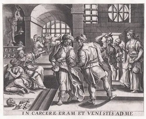 In carcere eram et venistis ad me  - Visiting the prisoners with Christ looking on / Gefangene besuchen / from