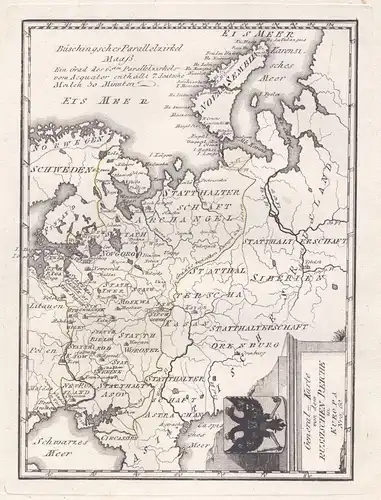 General-Karte von dem Russischen Reiche in Europa. Nro. 60. - Russia Russland Ukraine Belarus map Karte