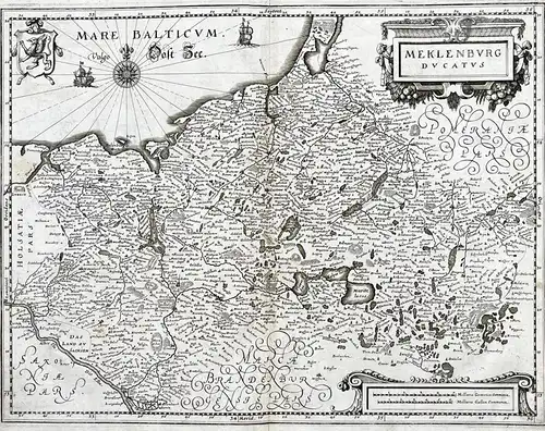 Meklenburg Ducatus. - Mecklenburg-Vorpommern Karte map