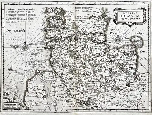 Ducatus Holsatiae Nova Tabula. - Holstein Hamburg Karte map