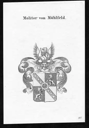 Molitor von Mühlfeld - Molitor von Mühlfeld Muehlfeld Wappen Adel coat of arms heraldry Heraldik Kupferstich