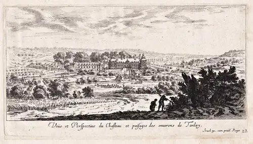 Veue et Perspective du Chasteau et paisages les environs de Tanlay - Chateau de Tanlay Yonne Bourgogne-Franche