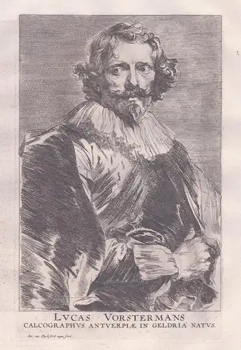 Lucas Vorstermans - Lucas Vorsterman (1595-1675) Dutch engraver Kupferstecher draughtsman Zeichner Portrait