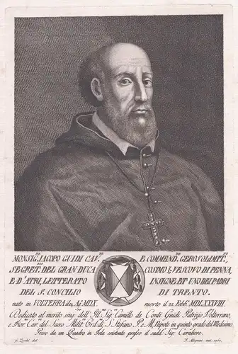 Monsig. Iacopo Guidi Cav. e Commend. Gerosolimit.  ... - Jacopo Guidi (1514-1588) Italian theologian Volterra