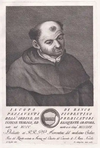 Iacopo de Banco Passavanti Florentino ... - Jacopo Passanvanti (c. 1302-1357) Italian Dominican friar preacher