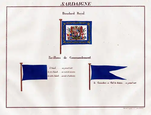 Sardaigne - Sardinia Sardegna Sardinien /  Fahne banner Flagge Marine naval flag maritime