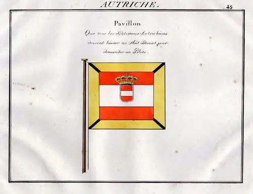 Autriche / Pavillon - Austria Österreich / Fahne banner Flagge Marine naval flag maritime
