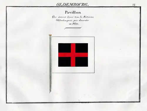 Oldembourg / Pavillon - Oldenburg Niedersachsen / Fahne banner Flagge Marine naval flag maritime