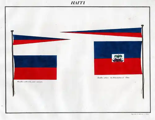 Haiti - Caribbean Karibik / Central America Amerika / Fahne banner Flagge Marine naval flag maritime