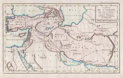 Carte de l'Assyrie Pour servir a l'Histoire des trois Monarchiea de Ninive, de Babylone et d'Ecbatane - Asia M