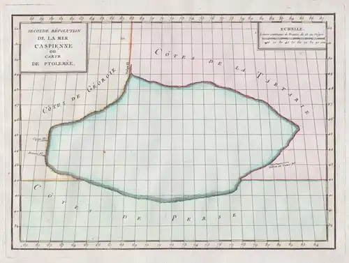 Seconde Revolution de la Mer Caspienne ou Carte de Ptolemee - Caspian Sea Kaspisches Meer Mer Caspienne / Kart