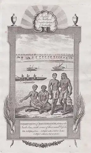 Inhabitants of Amsterdam in the South Seas with some of their small Vessels - Amsterdam Island Ile Indian Ocea