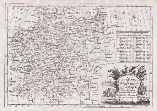 A new Map of the Empire of Germany from the latest Improvements and Regulated by Astronomical Observations - D
