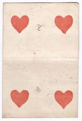 (Herz 4) - four of hearts / coeur / playing card carte a jouer Spielkarte cards cartes