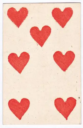 (Herz 7) - seven of hearts / coeur / playing card carte a jouer Spielkarte cards cartes