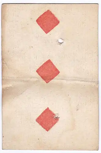 (Karo 3) - three of diamonds / playing card carte a jouer Spielkarte cards cartes