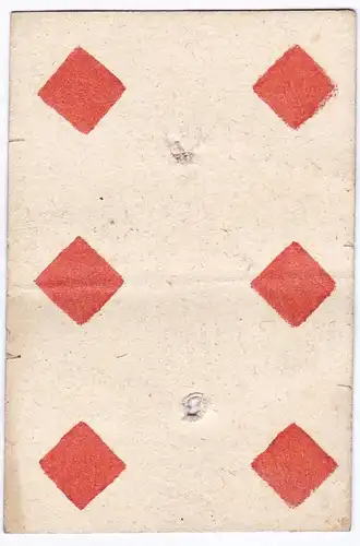(Karo 6) - six of diamonds / playing card carte a jouer Spielkarte cards cartes