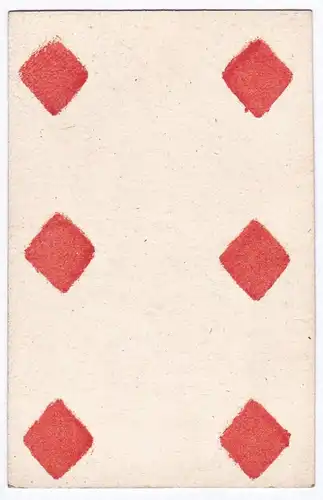 (Karo 6) - six of diamonds / playing card carte a jouer Spielkarte cards cartes