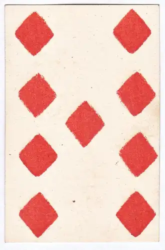 (Karo 9) - nine of diamonds / playing card carte a jouer Spielkarte cards cartes