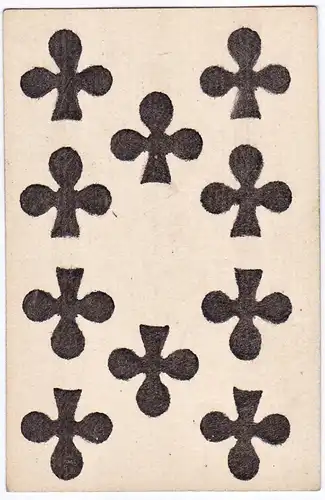 (Kreuz 10) - ten of clubs / playing card carte a jouer Spielkarte cards cartes