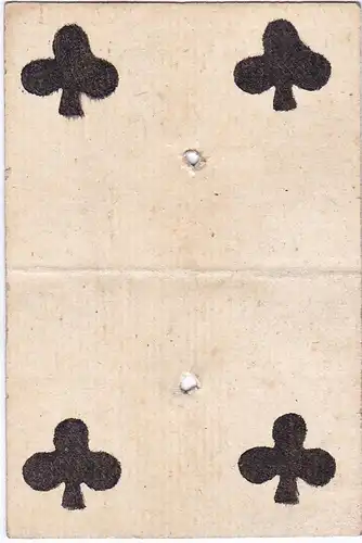 (Kreuz 4) - four of clubs / playing card carte a jouer Spielkarte cards cartes
