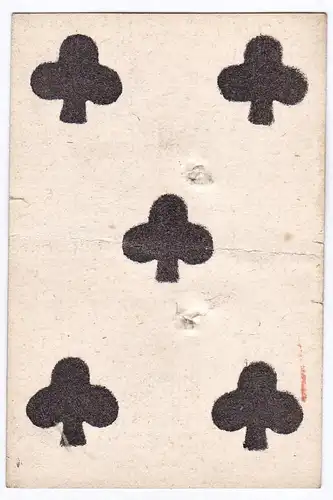 (Kreuz 5) - five of clubs / playing card carte a jouer Spielkarte cards cartes