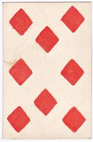 (Karo 8) - eight of diamonds / playing card carte a jouer Spielkarte cards cartes