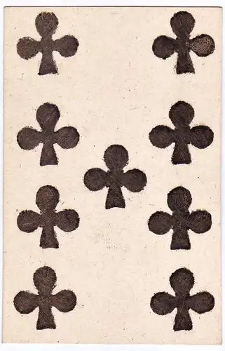 (Kreuz 9) - nine of clubs / playing card carte a jouer Spielkarte cards cartes