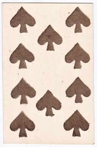 (Pik 10) - ten of spades / playing card carte a jouer Spielkarte cards cartes