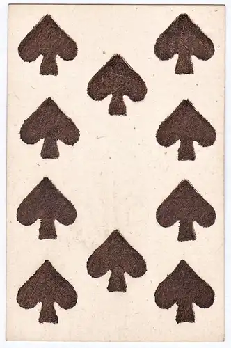 (Pik 10) - ten of spades / playing card carte a jouer Spielkarte cards cartes