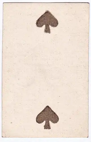 (Pik 2) - two of spades / playing card carte a jouer Spielkarte cards cartes