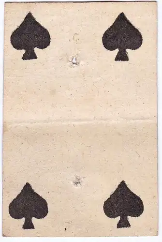 (Pik 4) - four of spades / playing card carte a jouer Spielkarte cards cartes