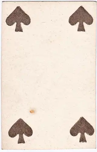 (Pik 4) - four of spades / playing card carte a jouer Spielkarte cards cartes