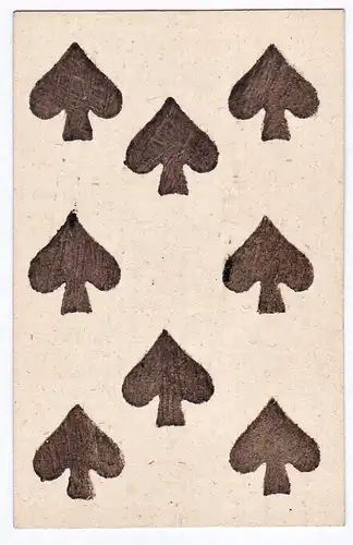 (Pik 8) - eight of spades / playing card carte a jouer Spielkarte cards cartes