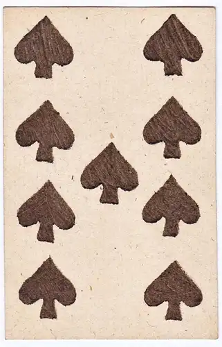 (Pik 9) - nine of spades / playing card carte a jouer Spielkarte cards cartes