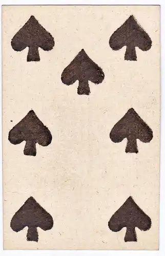 (Pik 7) - seven of spades / playing card carte a jouer Spielkarte cards cartes