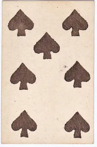 (Pik 7) - seven of spades / playing card carte a jouer Spielkarte cards cartes