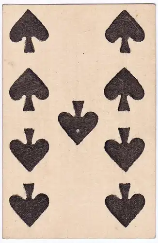 (Pik 9) - nine of spades / playing card carte a jouer Spielkarte cards cartes