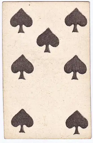 (Pik 7) - seven of spades / playing card carte a jouer Spielkarte cards cartes