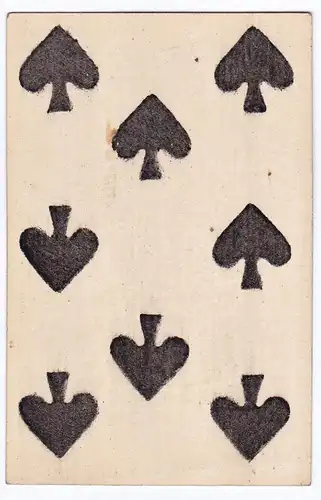 (Pik 8) - eight of spades / playing card carte a jouer Spielkarte cards cartes