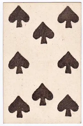 (Pik 8) - eight of spades / playing card carte a jouer Spielkarte cards cartes