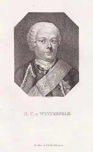 H.C. v. Winterfeld - Hans Karl von Winterfeld (1707-1757) General Vertrauter von Friedrich II. / Portrait