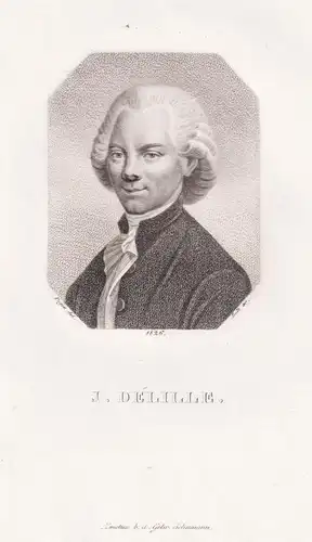 J. Delille - Jacques Delille (1738-1813) French poet Dichter / Portrait