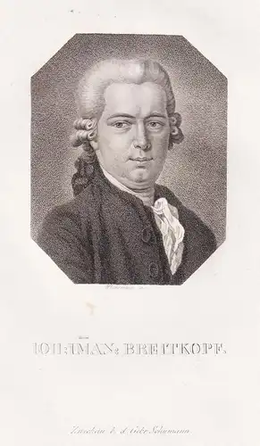 Ioh.Iman. Breitkopf - Johann Gottlob Immanuel Breitkopf (1719-1794) Musikverleger music publisher / Portrait
