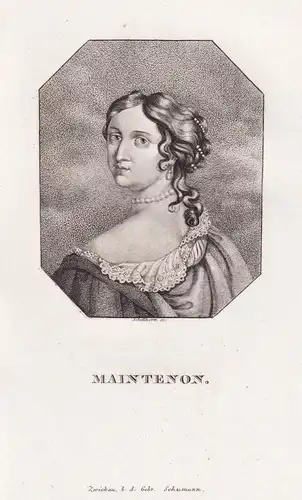 Maintenon - Francoise Aubigne Marquise de Maintenon (1635-1719) mistress Mätresse Louis XIV / Portrait
