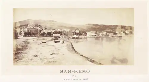 San-Remo. La ville prise du port. - Sanremo San Remo / Liguria Ligurien / Italia / Italy / Italien