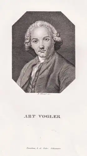 Abt Vogler - Georg Joseph Vogler (1749-1814) composer Komponist / Portrait