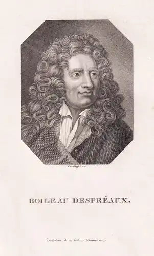 Boileau Desperaux - Nicolas Boileau Desperaux (1636-1711)  Poet poete / Portrait