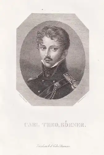 Carl Theo. Koerner - Carl Theodor Körner (1791-1813) Dichter poet / Portrait