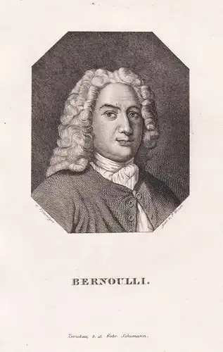 Bernoulli - Daniel Bernoulli (1700-1782) mathematician Mathematiker / Portrait